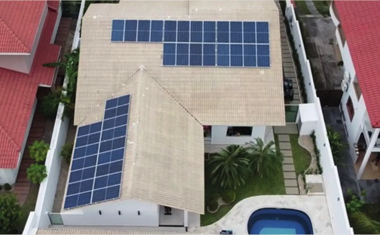 Instalação de energia solar Residência Jéssica